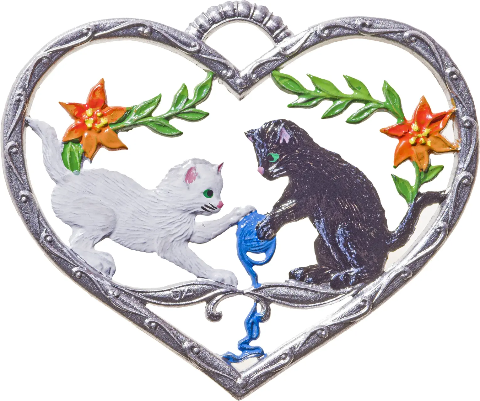 Herz mit zwei Kätzchen