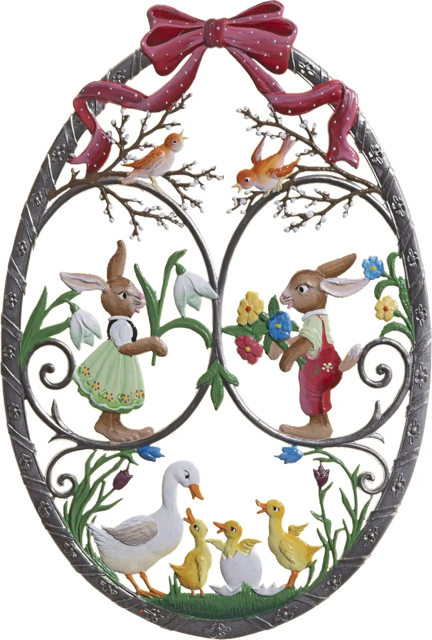 Wandbild Hasen+Enten