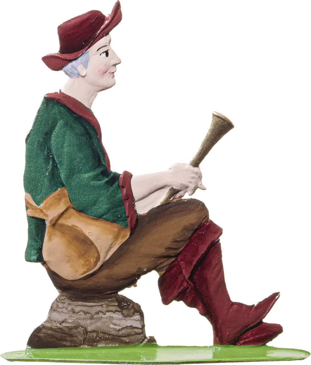 Hirte sitzend mit Flöte